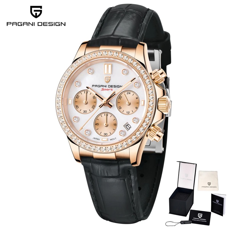 Luxury Watch Leather - PAGANI DESIGN Luxury Diamond Encrusted Women's