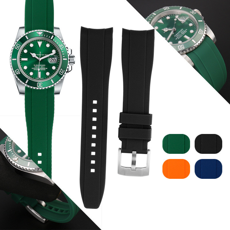 Luxury Watch Rolex - Curved Interface Rubber Strap for 20mm