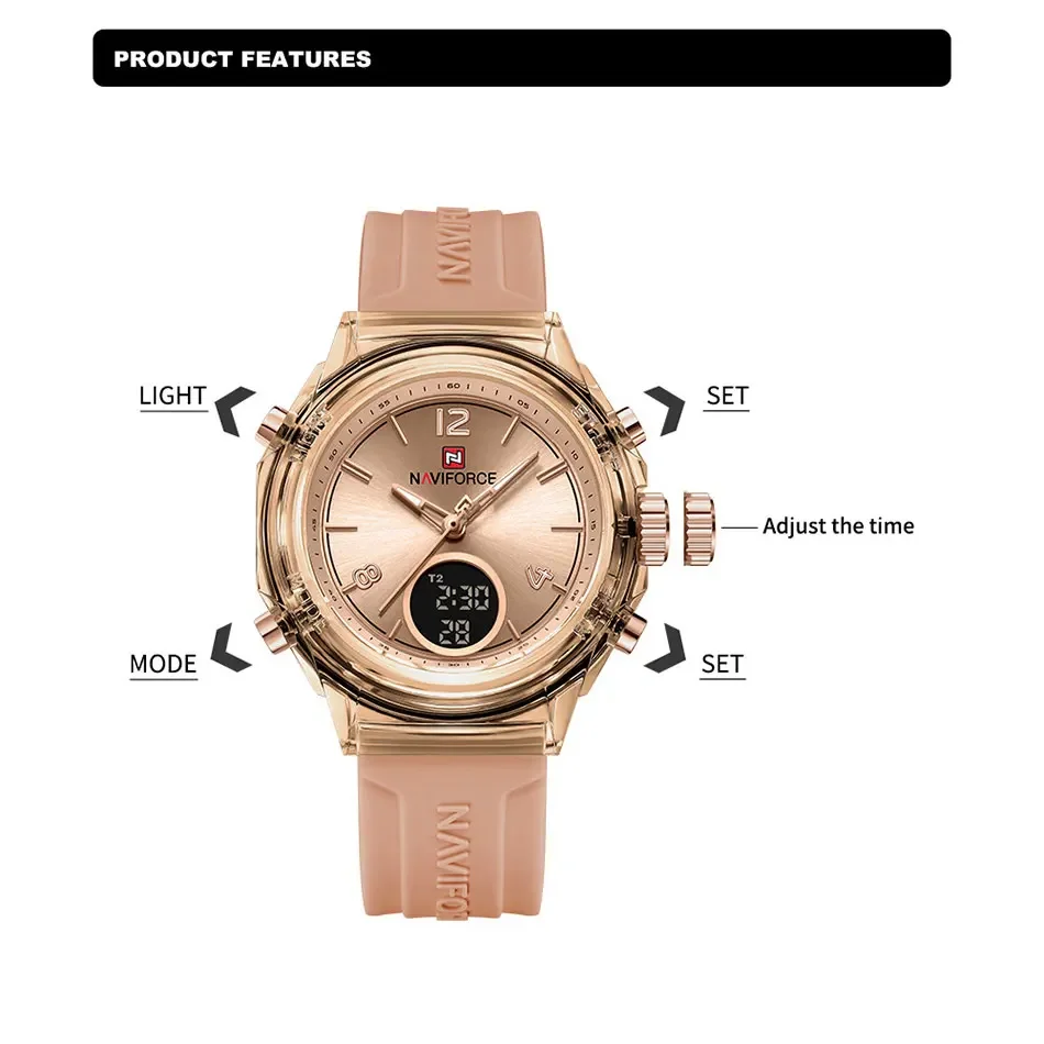 NAVIFORCE NF7109 Quartz Watch  - огляд і ціна Luxury Watch Black