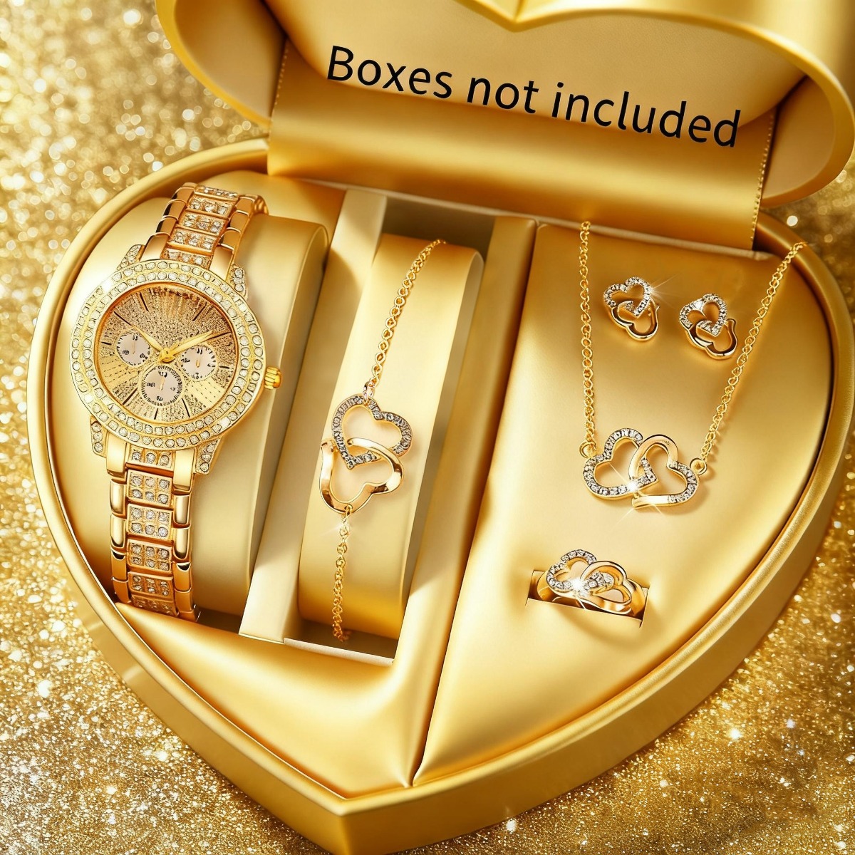 6PCS Luxury Rhinestone Women W - огляд і ціна Luxury Watch Kit