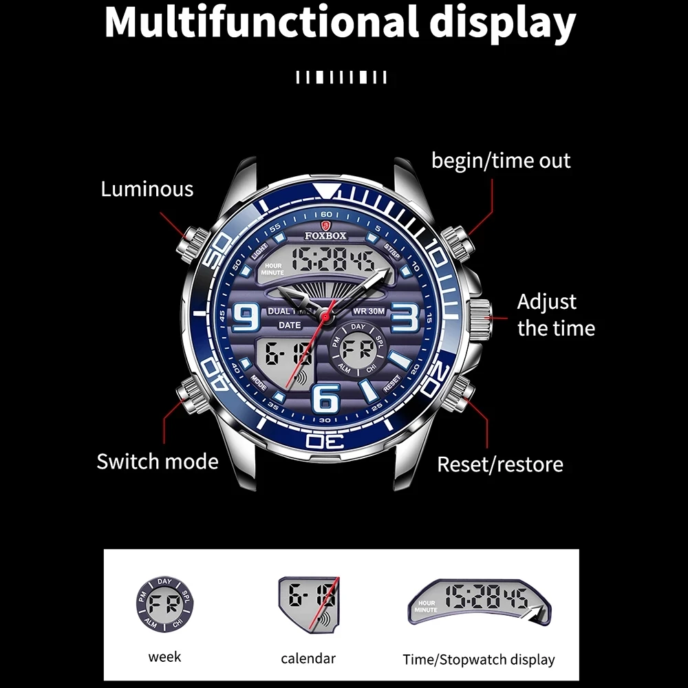 FOXBOX Top Brand Luxury Digita - огляд і ціна Luxury Watch All Brands