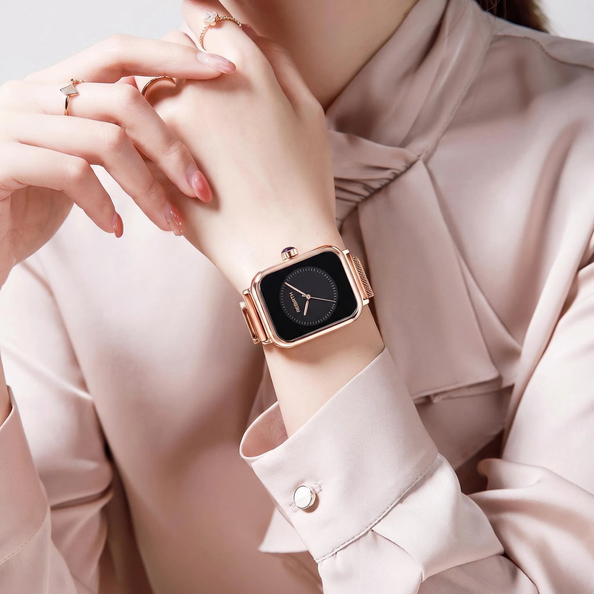 Light Luxury Square Women's Wa - огляд і ціна Luxury Watch Black