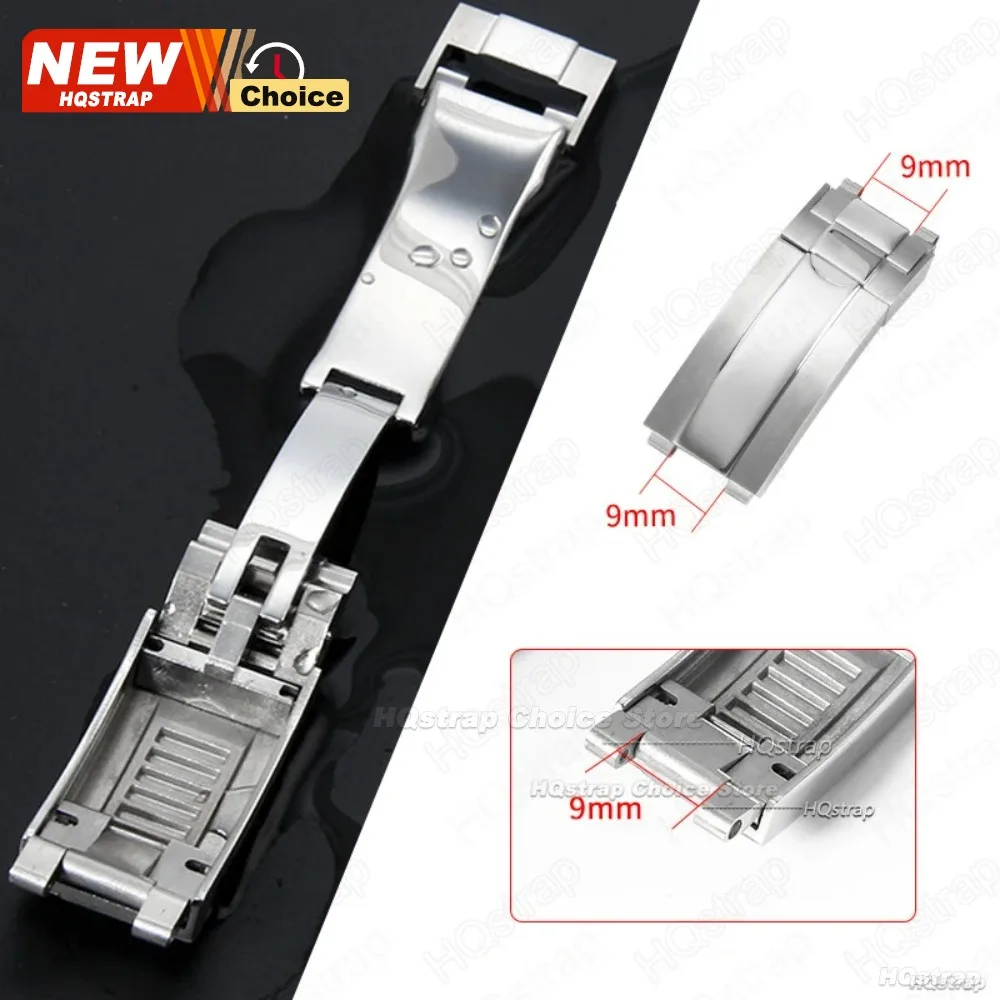 9mmx9mm Folding Buckle for Rol - огляд і ціна Luxury Watch Black