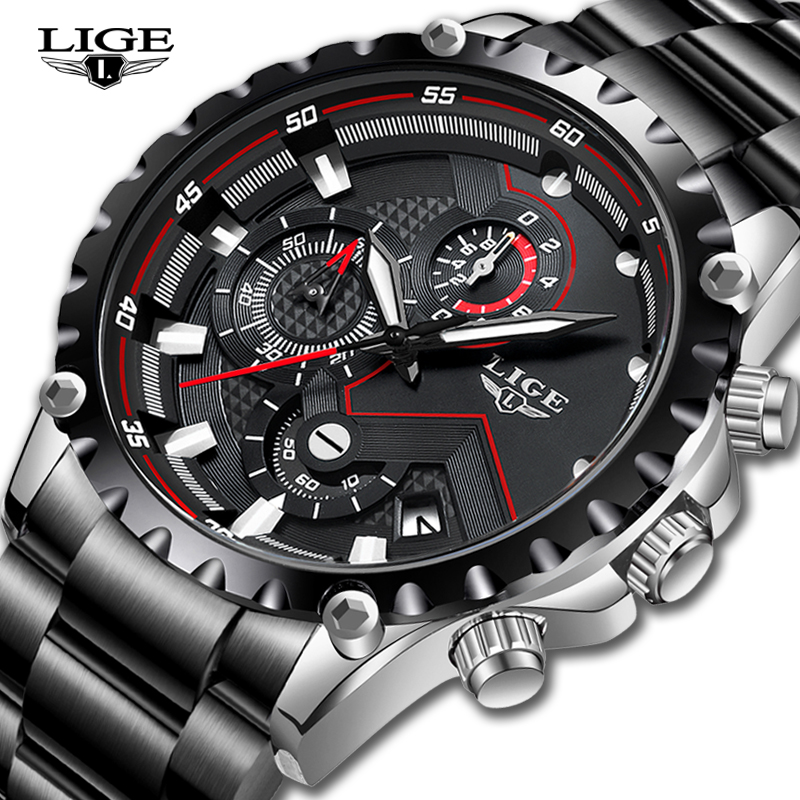 LIGE Top Brand Luxury Mens Fas - огляд і ціна Luxury Watch All Brands