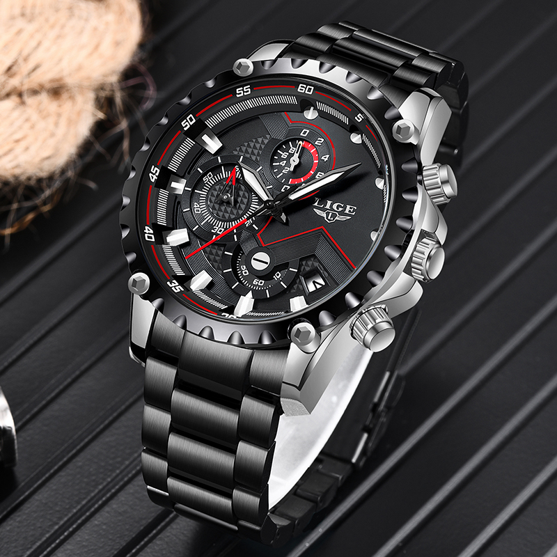 LIGE Top Brand Luxury Mens Fas - огляд і ціна Luxury Watch All Brands