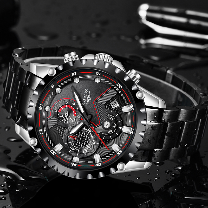 LIGE Top Brand Luxury Mens Fas - огляд і ціна Luxury Watch All Brands