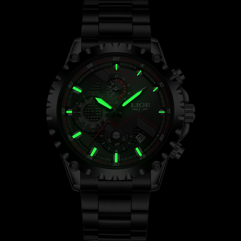 LIGE Top Brand Luxury Mens Fas - огляд і ціна Luxury Watch All Brands