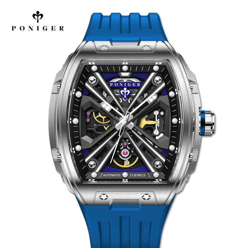 PONIGER Luxury Automatic Mecha - огляд і ціна Luxury Watch On Rubber Strap