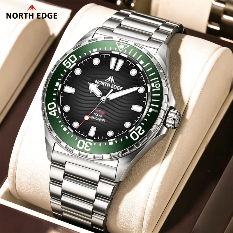 NORTH EDGE TRITON Solar Dive W - огляд і ціна Diver Watch 300M