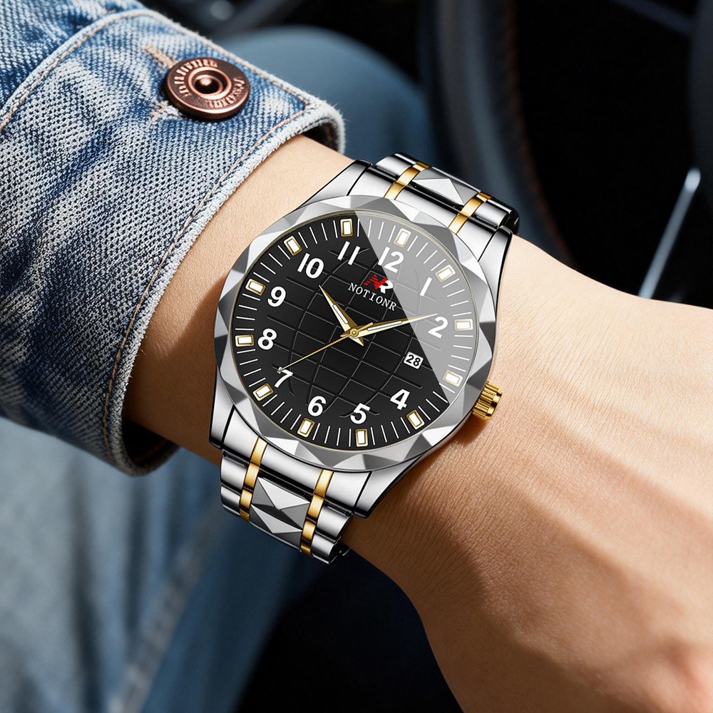 Men Stainless Steel Quartz Wat - огляд і ціна Luxury Watch Black
