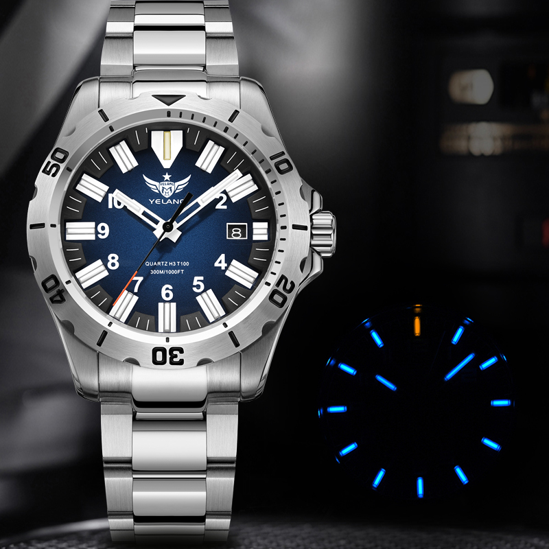 YELANG  V1036 42mm Men Quartz  - огляд і ціна Diver Watch 300M