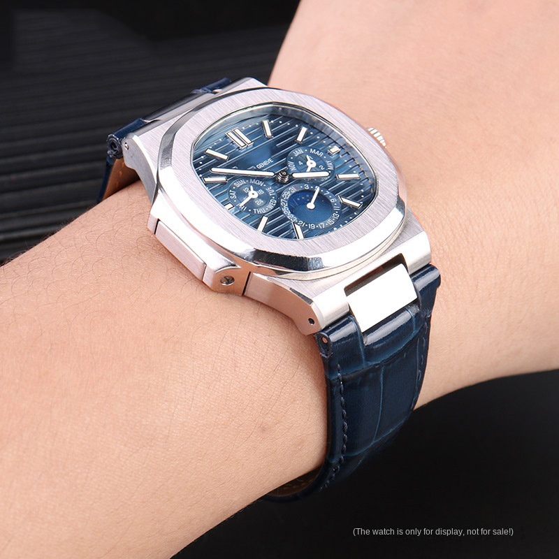 25X13mm notch Genuine Leather  - огляд і ціна Patek Philippe Watch Aquanaut