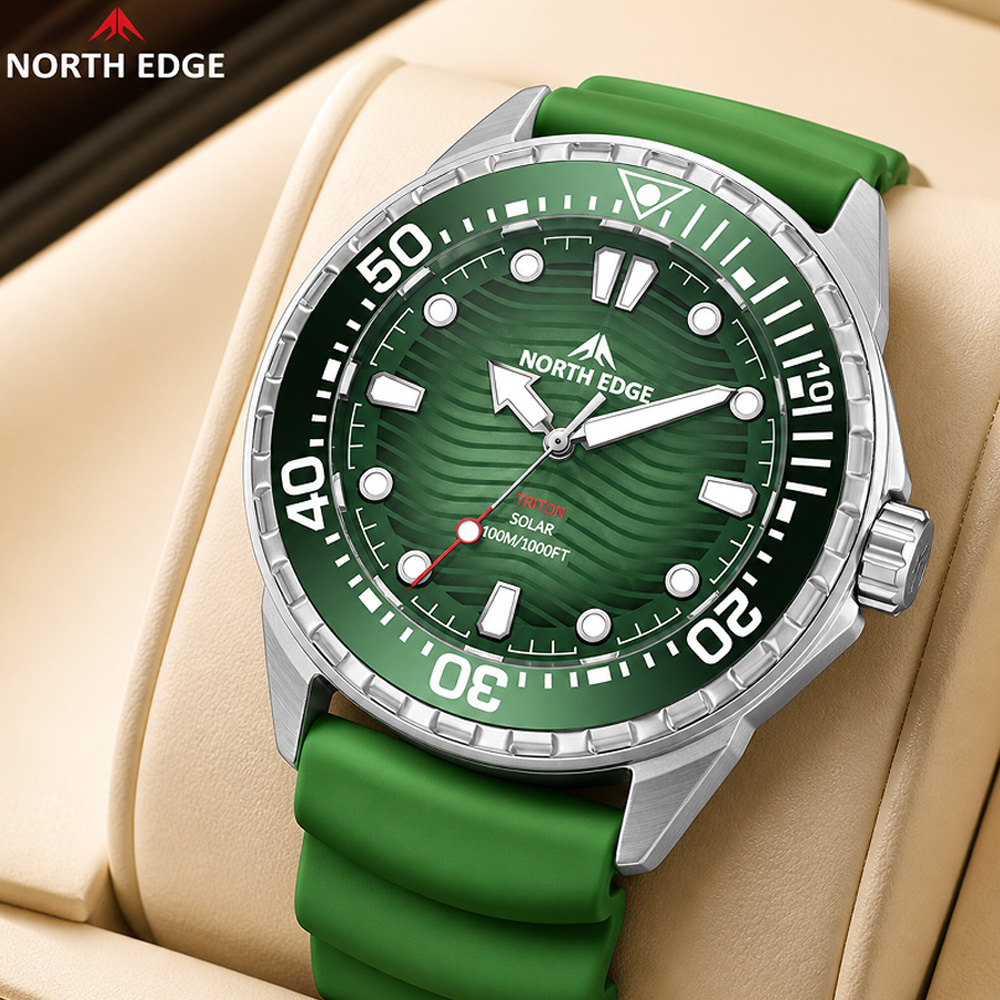 NORTH EDGE TRITON Solar Dive W - огляд і ціна Diver Watch 300M